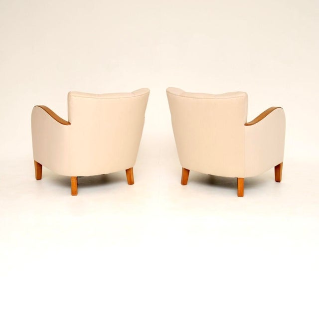 1930s Art Deco Swedish Chairs in Satin Birch, 1930s, Set of 2 For Sale - Image 5 of 10