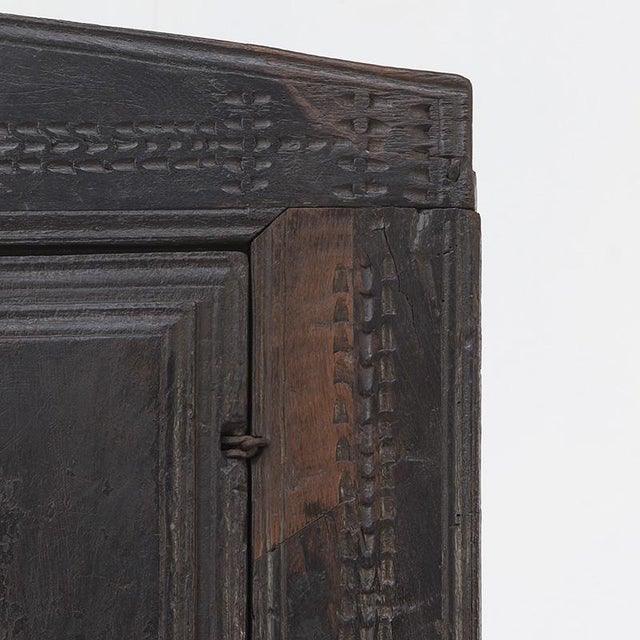 Wood Antique Rustic Farmhouse Spanish Oak Cabinet, 1600s For Sale - Image 7 of 18