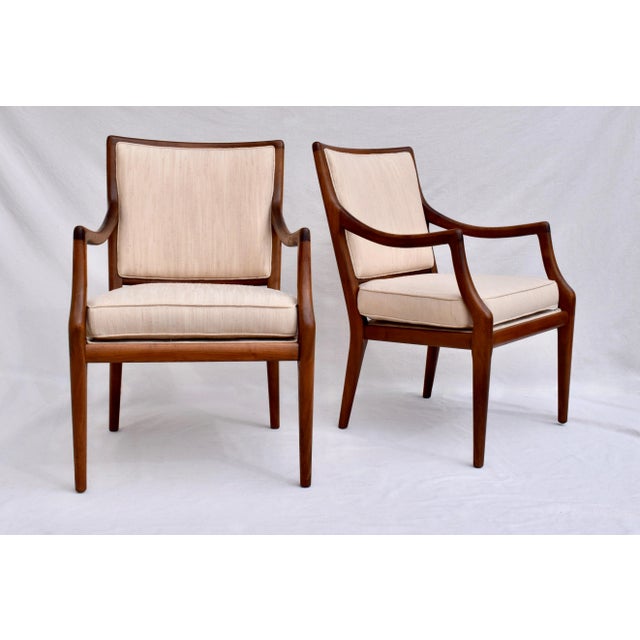 Mid 20th Century Pair of Open Armchairs Attributed to t.h. Robsjohn-Gibbing for Widdicomb For Sale - Image 9 of 9