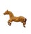 Antique Carved Raw Wood Carousel Horse Mounted on Metal Stand For Sale - Image 4 of 6