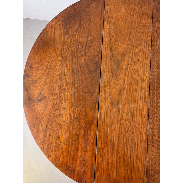 Brown 1950s Singer & Sons Walnut Dropleaf Side Table For Sale - Image 8 of 13