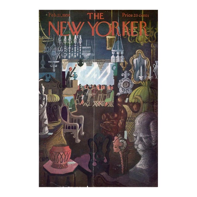 1956, Original New Yorker Cover, February 11 (Charles Martin), Vintage Print, s Auction For Sale