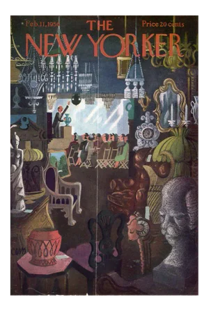1956, Original New Yorker Cover, February 11 (Charles Martin), Vintage Print, s Auction