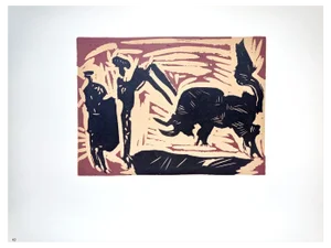 Pablo Picasso, Les Banderilles, Original Linocut, 1962