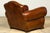 1940s French Art Deco Cognac Leather Club Chairs, Pair For Sale - Image 16 of 18