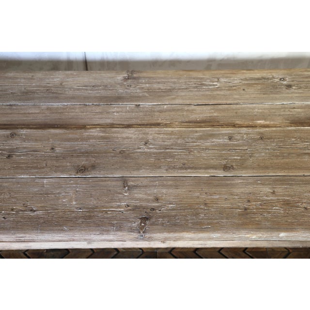 Early 20th-Century Farmhouse Pine Dining Table For Sale - Image 14 of 18