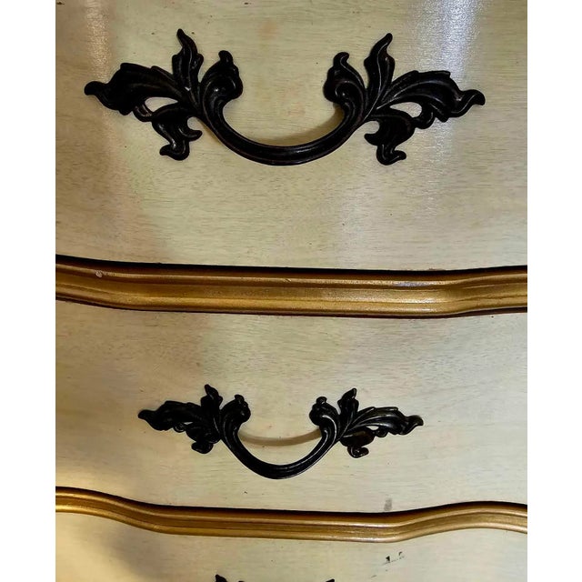 Late 20th Century Late 20th Century Dixie Furniture French Provincial Style Walnut 6 Drawer Lingerie Chest For Sale - Image 5 of 8