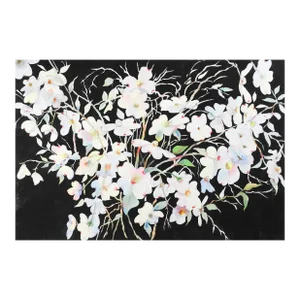 Contemporary Flowering Dogwood Watercolor Painting