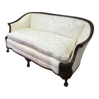 Early 20th Century Vintage French Carved Settee For Sale