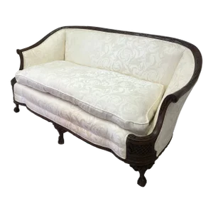 Early 20th Century Vintage French Carved Settee