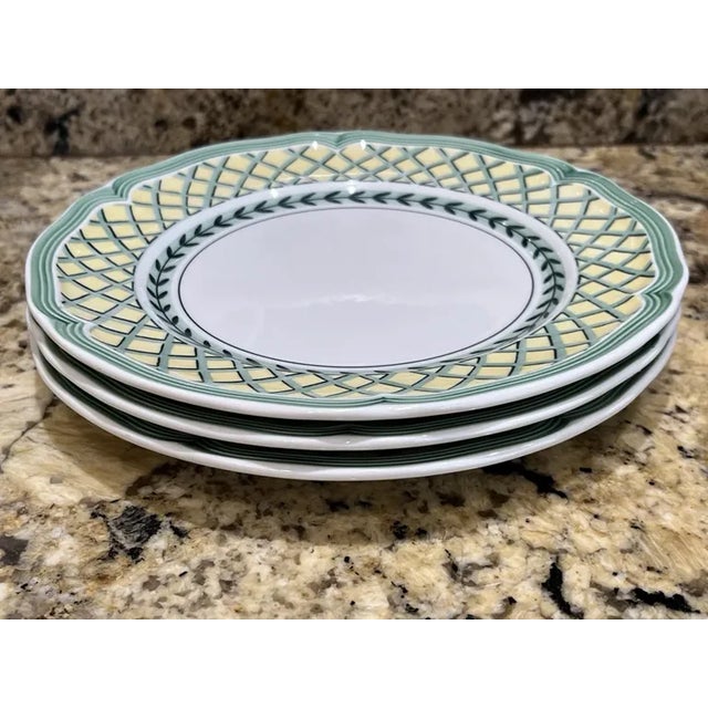 Mid-Century Modern 1980s Villeroy & Boch MCM French Garden Orange Salad Plates -Set of 3 For Sale - Image 3 of 6