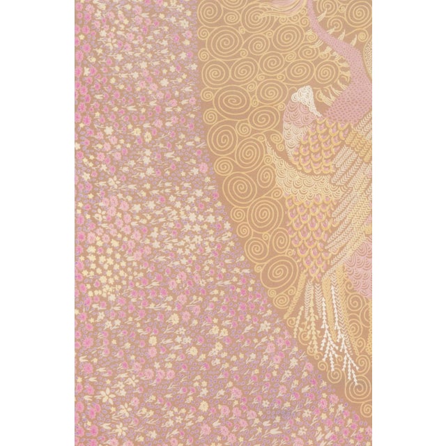 Framed Vintage Gustav Klimt Inspired Silk Scarf by Bottega Veneta For Sale In Detroit - Image 6 of 8
