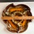 1960s Mid-Century Modern California Pottery Orange & Brown Drip Glaze Divided Serving Dish For Sale - Image 9 of 9
