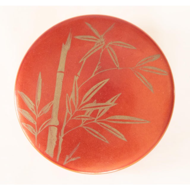 C. 1980s Japanese Lacquered Tray and Set of 6 Coasters in Box - 9 Pieces For Sale - Image 17 of 18