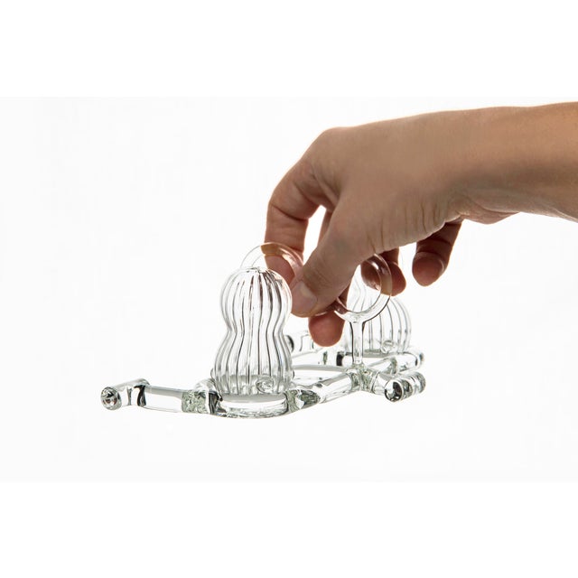Salt and Pepper in Borosilicate Glass by StudioNotte For Sale - Image 4 of 6