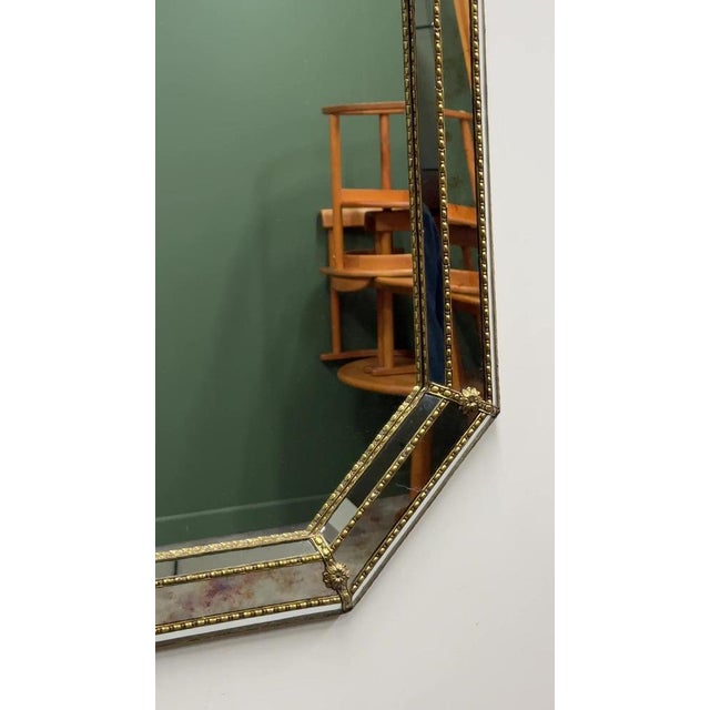 Gold Vintage Spanish Neoclassical Wall Mirror, 1980s For Sale - Image 8 of 9