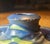 Roseville Blue Freesia Single Candle Holder For Sale - Image 9 of 9