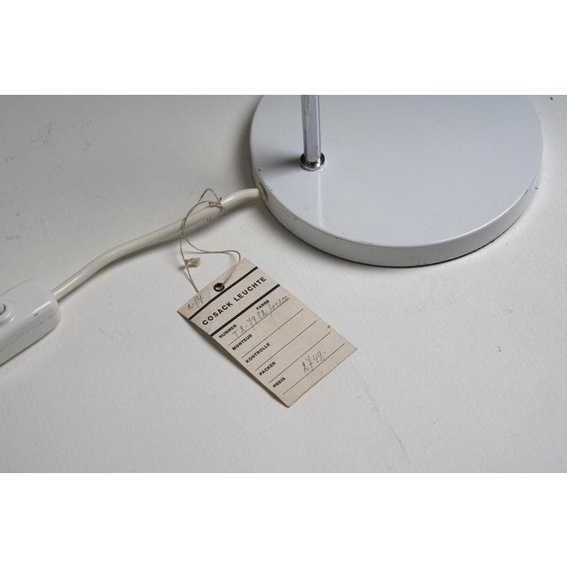 1960s Space Age German White and Chrome Desk Lamp from Cosack, 1960s For Sale - Image 5 of 12