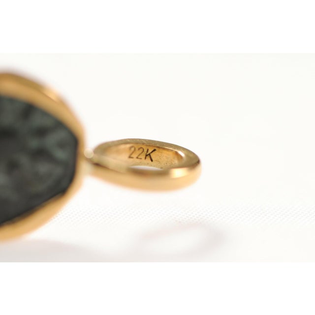 Roman Prutah "Widow's Mite" W 22k Gold Trim For Sale - Image 4 of 12