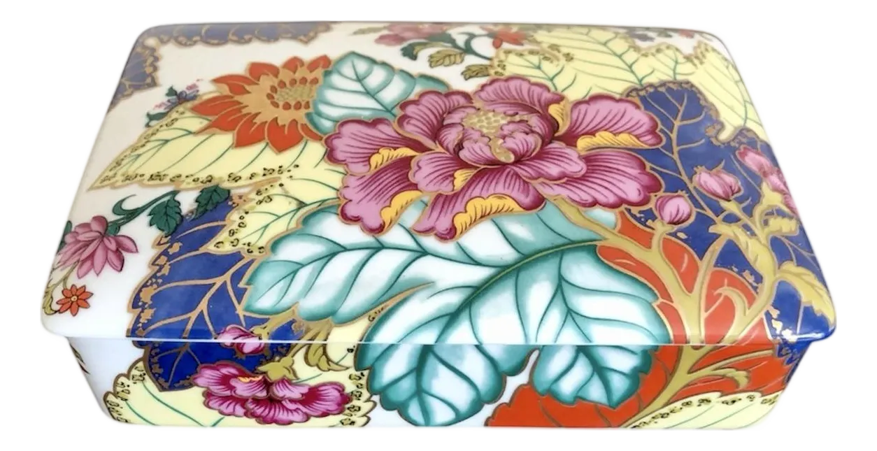 horchow tobacco leaf china Vintage Horchow Tobacco Leaf Playing Cards / Tabletop / Decorative Box