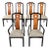 6 Thomasville Embassy Asian Modern Chinoiserie Dining Chairs Gray Seats For Sale