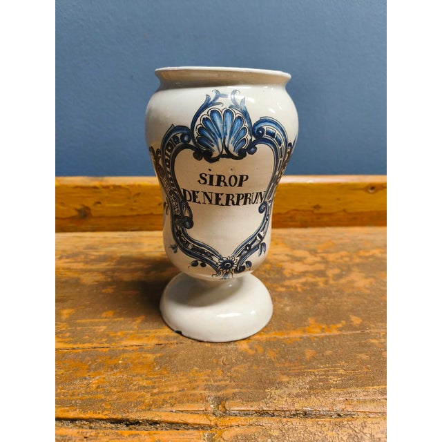 Ceramic Apothecary Jar with Latin Inscription, 18th Century-Early 19th Century For Sale - Image 16 of 17