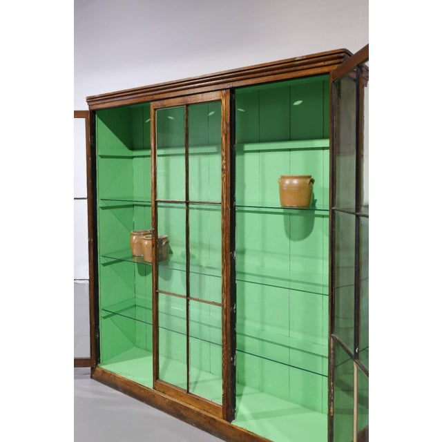 Wood Matching Pair of Antique Glazed Display Cabinets | Circa 1860 For Sale - Image 7 of 18