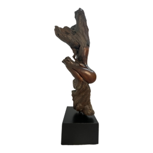 1980s Monumental Signed Wood Sculpture by Sig De Tonancour, 1984 | Organic Modern Figurative Form