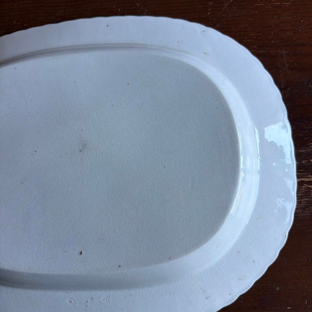 Antique Pearlware Blue Feather Edge Platter, English, Early 19th Century For Sale - Image 15 of 18