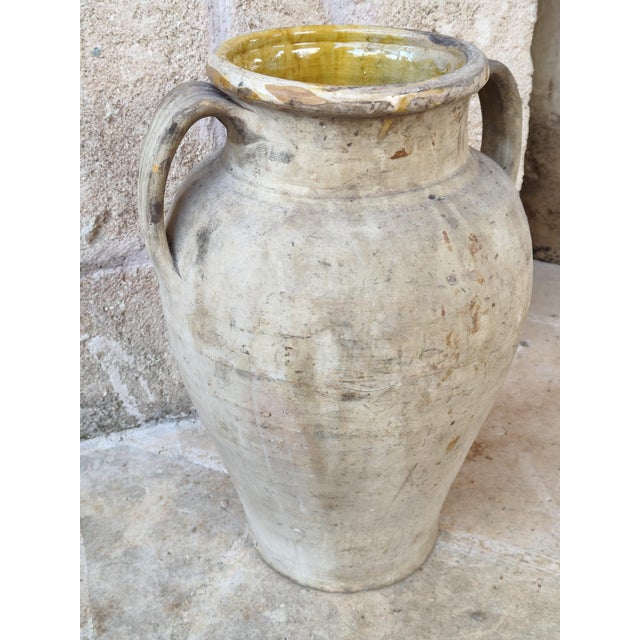 Ceramic Southern Italian Two-Handled Amphora in Glazed Terracotta For Sale - Image 7 of 8