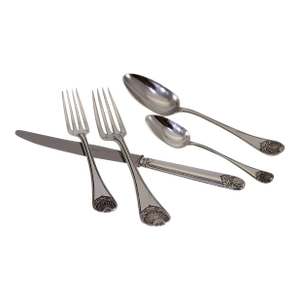 1990s Elysée Sterling Silver Hand-Crafted 5-Piece Flatware Place-Setting
