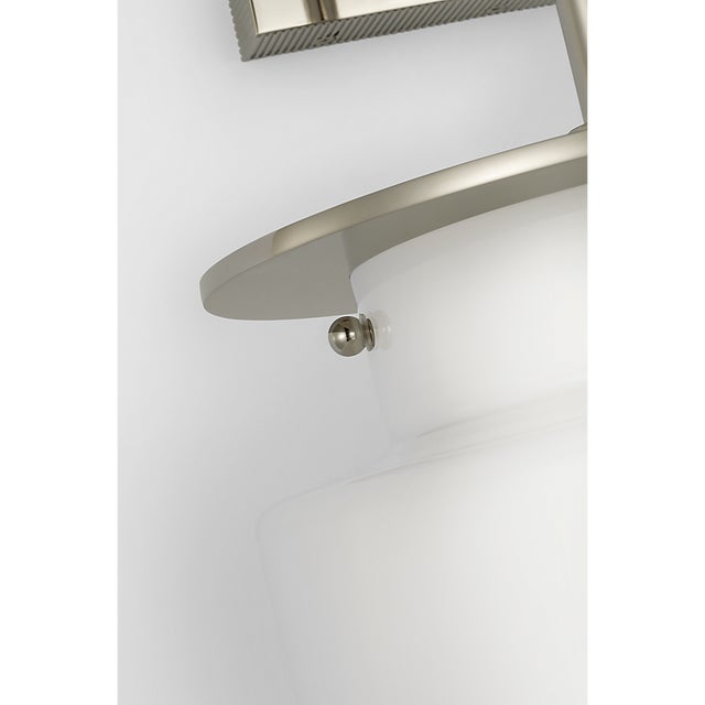 Ray Booth for Visual Comfort Signature Elias 23" Sconce in Polished Nickel with White Glass For Sale In Houston - Image 6 of 9