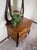Restored Antique Serpentine Two-Tone Tiger Oak Vanity With Biomorphic Mirror For Sale - Image 9 of 10