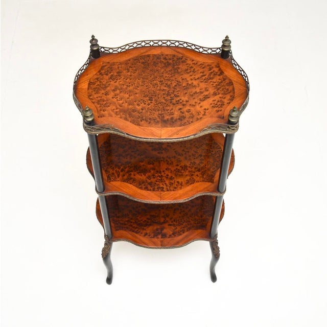 Mid 19th Century Antique French Etagere Side Table, 1860 For Sale - Image 5 of 13