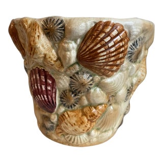 Mid 20th Century English Seashell Motif Planter For Sale
