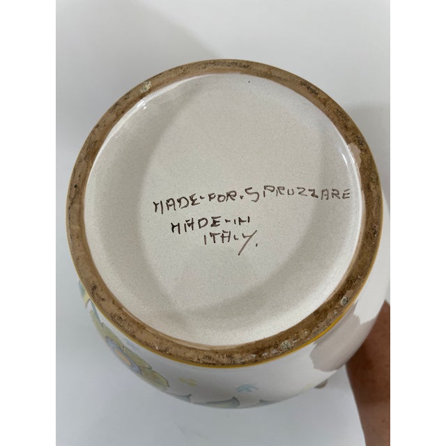 Mid-Late 20th Century Vintage Italian Majolica Cachepot Planter, Deruta Style For Sale - Image 14 of 18