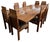 Late 20th Century Monumental Studio Crafted Dining Table & 8 Chairs, Cherry Wood & Tile For Sale - Image 4 of 18