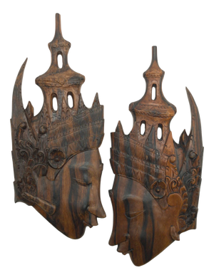 Mid-Century Balinese Rama & Sita Wall Reliefs from Unbekannt, 1960s, Set of 2