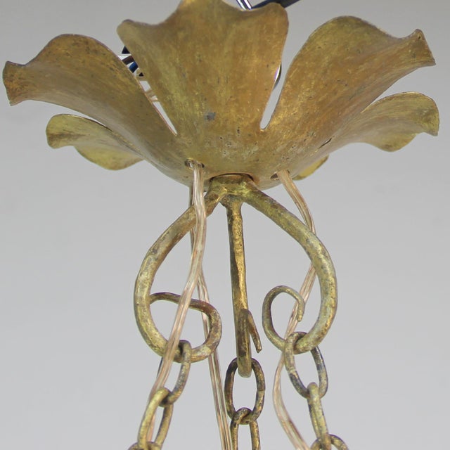 French Art Nouveau Ceiling Lamp, 1890s, in Very Good conditions. Designed 1890 to 1919 European Plug (up to 250V).The...