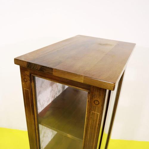 Wooden Display Cabinet with Glass Inserts and Inlays For Sale - Image 13 of 16