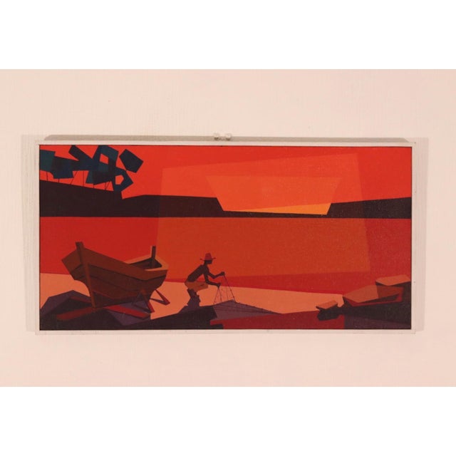 David M Gösta, Fisherman, 1950s, Oil on Canvas, Framed For Sale - Image 6 of 18