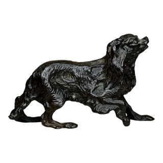 Antique Miniature Austrian Bronze Dachshund Sculpture Circa 1900 For Sale