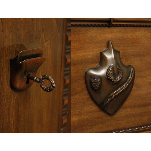 1930's Unusual Custom Sculpted Wood Executive Writing Desk For Sale In Philadelphia - Image 6 of 13