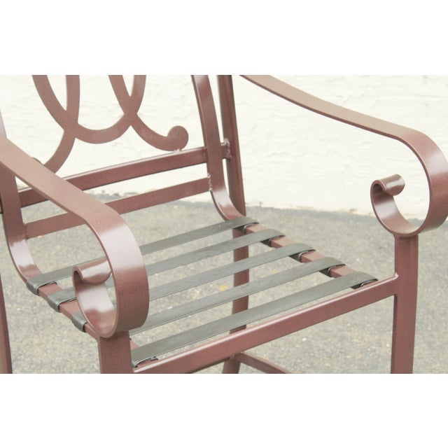 Woodard Belden Aluminum Patio 4 Piece Patio High Top Table & Chairs Set - Set of 4 For Sale - Image 10 of 12