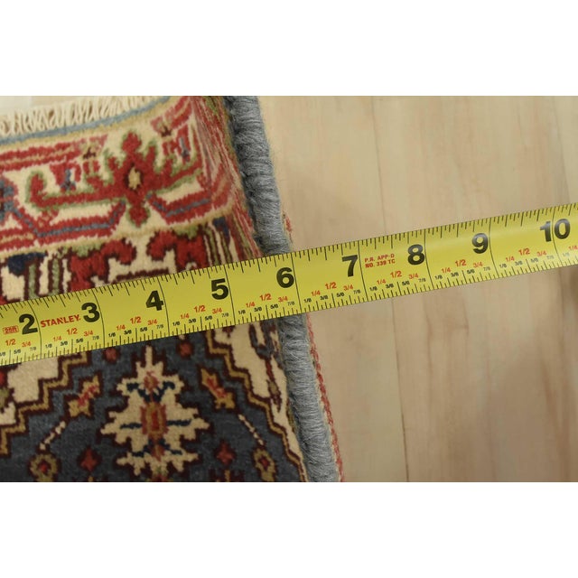 Blue Heriz Runner 2’6” X 6’1” Blue Wool Tribal Hand-Knotted Oriental Rug For Sale - Image 8 of 9