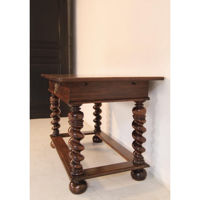 Late 19th Century French Louis XIII Walnut Side Table For Sale - Image 6 of 18