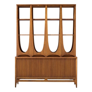 Broyhill Brasilia Mid Century Walnut Room Divider For Sale