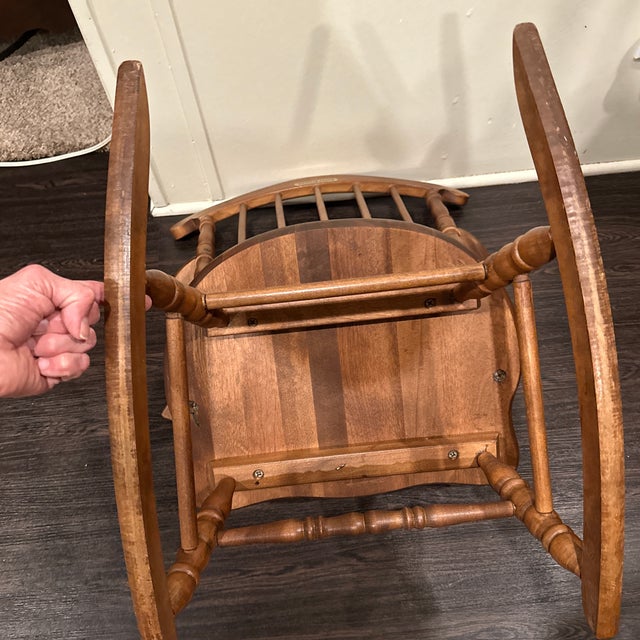 Vintage Windsor Style Children’s Rocking Chair For Sale - Image 11 of 12