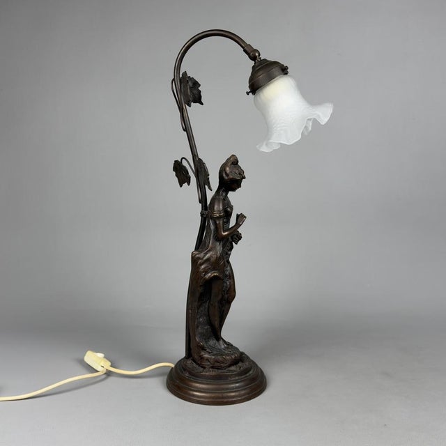 Table Lamp in Bronze by Farlel Moreau Liberty, 1950 For Sale - Image 17 of 17