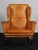 Danish Leather Lounge Chair with Baroque Style Legs, 1930s For Sale - Image 6 of 8